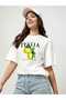 Italia Lemon Front Printed White Oversize T-Shirt Men Women Cotton Crew Neck T-Shirt - 4