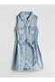 Nevavm Shirt Collar Jean Dress with a Difference - 5