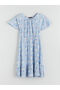 Rmz Gi̇yi̇m Farkiyla Zero Roba Collar Floral Pleated Dress - 7