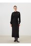 Esvab • Modern & Distinctive Stand Collar Belted Knitwear Dress - 2