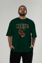 Cherry Cherries 7 Front Printed Green Oversized T-Shirt Men Women Cotton Crew Neck Tshirt - 2
