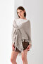 Glitter Tassel Triangle Shawl, Women's Shoulder Shawl, Soft and Fashionable Texture, Women's Triangle Shoulder Shawl. - 2
