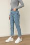 Serel Snow Blue Women's High Waist Lycra Mom Jean Trousers - Daily Comfortable Fit - 5