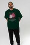 Pitaya Front Printed Green Oversize T-Shirt Men Women Cotton Crewneck Tshirt - 7