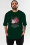 Pitaya Front Printed Green Oversize T-Shirt Men Women Cotton Crewneck Tshirt