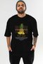 Pineapple Front Printed Black Oversize T-Shirt Men Women Cotton Crew Neck Tshirt - 2