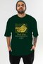 Banana Front Printed Green Oversize T-Shirt Men Women Cotton Crew Neck Tshirt