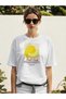 Melon Front Printed White Oversize T-Shirt Men Women Cotton Crew Neck Tshirt