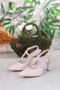 018-505 Fls Satin Closed Front Open Back Heeled Women's Shoes - 6