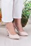 018-505 Fls Satin Closed Front Open Back Heeled Women's Shoes - 3