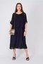 Women's Lined Mesh Detail Linen Dress - 3