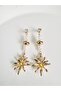 Long Pearl Daisy Earrings 8 cm