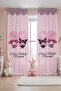 Pink Polka Dot My Melody and Kuromi Patterned Children's Baby Room Background Curtain (Single Wing Pricing)