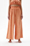 Ikikiz Linen Orange Palazzo Trousers - 4