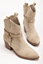 Women's Western Cowboy Embroidered Trok Detailed Short Boots - 4
