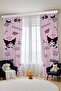 Lilac Striped Kuromi Patterned Children's Baby Room Background Curtain (Single Wing Pricing) - 3