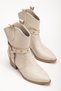 Women's Western Cowboy Embroidered Trok Detailed Short Boots - 4