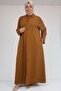 56017 Large Size Crepe Ferace with Stone Processing Detail - Mustard - 4