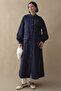 Modal Dark Navy Blue Cap with Pockets - 3