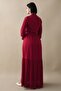 Viscose Red Dress with Punt on the Front - 4