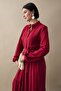 Viscose Red Dress with Punt on the Front - 5
