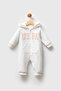 Baby Girl Winter Regular Fit White Jumpsuit Usb2745-C-V2