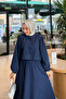 Women's Knitwear Fabric Buttoned Plain Hijab Suit - 2