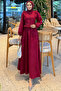 Women's Knit Fabric Ruffled Hijab Set - 4