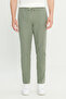 Men's Khaki 100% Cotton Slim Fit Slim Fit Tie Waist Side Pocket Trousers