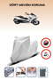 Gray Rear Bag and Lock Non-Matching Honda Forza 250 Motorcycle Tarpaulin