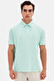 Ds Damat Regular Fit Bio Mint Pike Textured 100% Cotton Polo T-Shirt