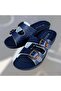 Women's Navy Blue Double Buckle Daily Home Slippers - 2