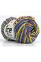 8X50Gr. Lorena Print Acrylic, Cotton Blue, Purple, Gold Summer Yarns, Cotton, Batik Patterned