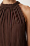 Summer Linen Dress with Wrinkle Effect Lgk0005 Brown - 4