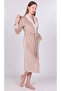 Collar Dot Striped Niki Velvet Bamboo Cotton Dressing Gown - 5