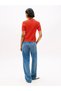 Women's Cotton Thin Knit Short Sleeve Crew Neck Orange Knitwear Ww0Ww45707Scx - 3