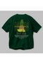 Pineapple Back Printed Green Oversize T-Shirt Men Women Cotton Crew Neck Tshirt - 3