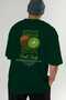 Kiwi Back Printed Green Oversize T-Shirt Men Women Cotton Crew Neck Tshirt - 7
