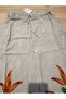 Size 36-38 Compatible, Seasonal, Embroidered, 2 Pockets, Wide Leg, Trousers - 4