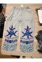 Size 36-38 Compatible, Seasonal, Embroidered, 2 Pockets, Wide Leg, Trousers - 5