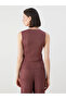 Gathered Women's Knitwear Undershirt with Window Detail - 7