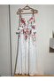 Women's Tie Strap Detailed Floral Lined Knee Length Midi Dress - 5