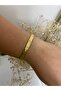 Modern Detailed Steel Handcuff Bracelet - 4