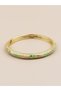 Ismeria Mint Green Patterned Enamel Vintage Handcuff Bracelet - 3
