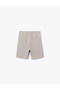 Textured Waist Lace-Up Bermuda Shorts with Pocket Detail - 4