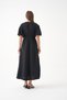 100% Cotton V-Neck Muslin Fabric Elastic Waist Rope Detailed Short Sleeve Dress Mg-2025 - 8