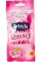Exacta3 Disposable Razor for Women-Enriched with Aloe and Jojoba-Clean Smooth Shave-4 Pack