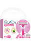 Quattro Razor for Women,Sensitive Skin,4 Ultra thin Blades,Pivoting Razor head