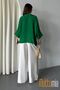 Women's Linen Buttoned Shirt |   Summer Comfortable Cut Patched Front Detailed Natural Fabric - 4