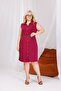 Plus Size Belt Detailed Cotton Lycra Dress
